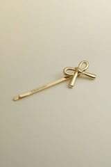 Simi ribbon hair pin (Gold / Select side) 