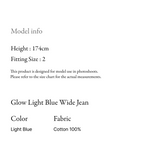 Glow Light Blue Wide Jean - YWD1DNWD002