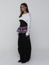 Check Tie Belt_Red
