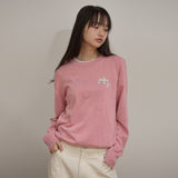 Dolphin Check Applique Crew Neck Knit