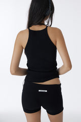 CUBIC HALTERNECK TANK TOP (BLACK)