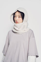 24FW BASIC LOGO JACQUARD MUFFLER BALACLAVA GREY