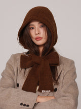 Hand-Stitched Decor Knit Balaclava Beanie