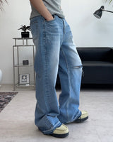 Medon Cutoff Flare Denim Pants