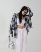 [UNISEX] Checkered Vintage Cutting Shirt