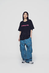 24FW TAPE TYPOGRAPHIC SHORT SLEEVE T-SHIRT BLACK