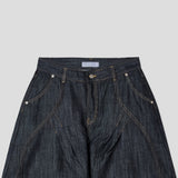 Verity Two-Tuck Curved Denim Pants