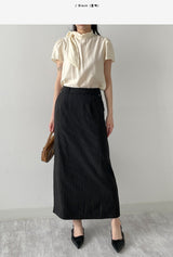 Rivet Stripe H-Line Skirt