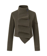 Evelyn Asymmetric Layered Military Jacket