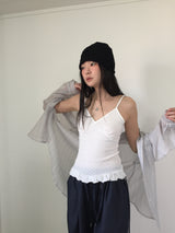 オッドシースルーオーバーフィットシャツ (3color)