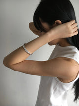 Matt O ring letter bangle