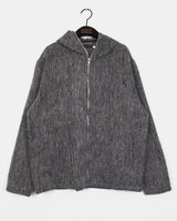 Dubo MoHair Fur Brush Zipper Hood Zip-Up
