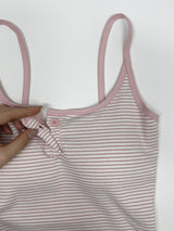 Stripe Bra Top Sleeveless