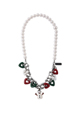 Red-green heart snowman