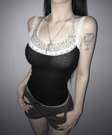 leo halter lace top (4colors)