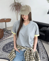 LTVネックレギュラー半袖Tシャツ