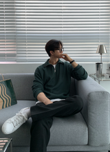 Hendes Daily Ribbed Semi-Zip Up Knit