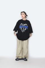 Heart Lettering Oversized Short-Sleeved T-Shirt