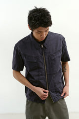 ビンテージウォッシュドフラップポケットワークシャケット (Washed Charcoal)