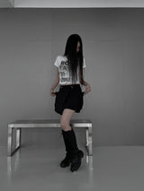 unbalanced ナイロンラップスカート (3color)