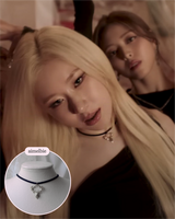 [ITZY Chaeryeong Necklace] レインディールチョーカーネックレス - Silver Color