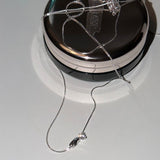 [925silver] Small cubic & bar necklace