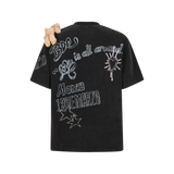 13DE MARZO スローガングラフィティTシャツ