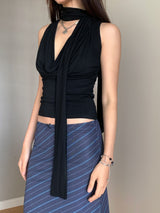 Blissing Scarf Sleeveless T-shirt