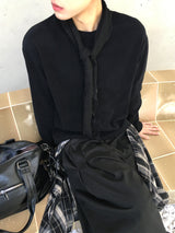カインワッフルクロップロングスリーブ 3C