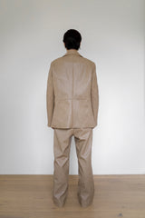 Faux leather jacket, Beige