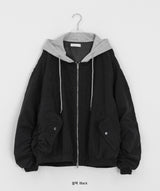 [unisex] ユーインビーツーウェイシャーリングフードフライトジャンパー