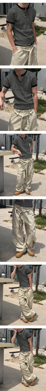 [Unisex] デザートベルトウォッシングカーゴパンツ(3color)