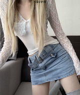 Lua see-through lace cardigan (2color)