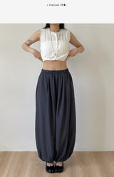 Harem Nylon Balloon Fit Wide Pants