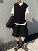 ワイドバンディングコットンハーフパンツ 2C