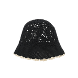 SunFlower Shell Crochet Hat (Black)