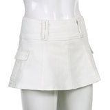 Solid A-line Pants Skirt