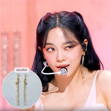 Ribbon and Crystal Drops Piercing - Gold