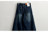Ipp vintage washing round incision denim wide pants