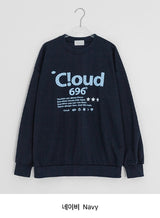 [unisex] スコムレタリングオーバースウェットシャツ
