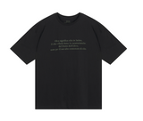 [mnem] olive print oversized t-shirt (black)