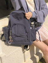フリルリボンリュックサック_vintage navy
