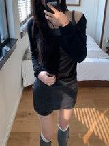 Roana Layered Camisole Long Sleeve Set