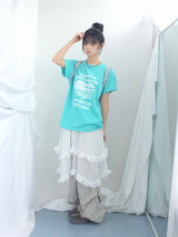 airy chiffon layered skirt