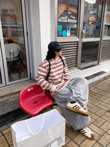 No.1130 C stripe loose T (4color)