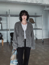 Logis Pocket Wool Knit Cardigan