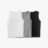LMN ブラーディテールマッスルフィットリブドノースリーブ (3 colors)