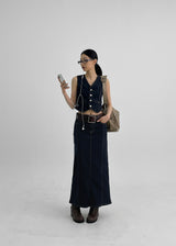 [MADE] Seville SET - Denim Long Skirt