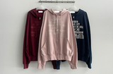 Lantic Lettering Boxy Fit Two Way Hooded Zip-Up
