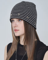 STUD LINE BEANIE_BLACK